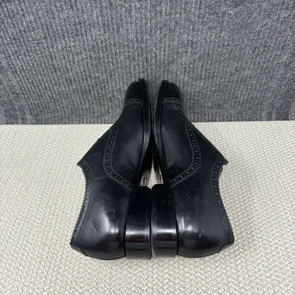 John Fluevog Classic Leather Oxfords Cap Toe Wingtip Black Men’s Size 10.5